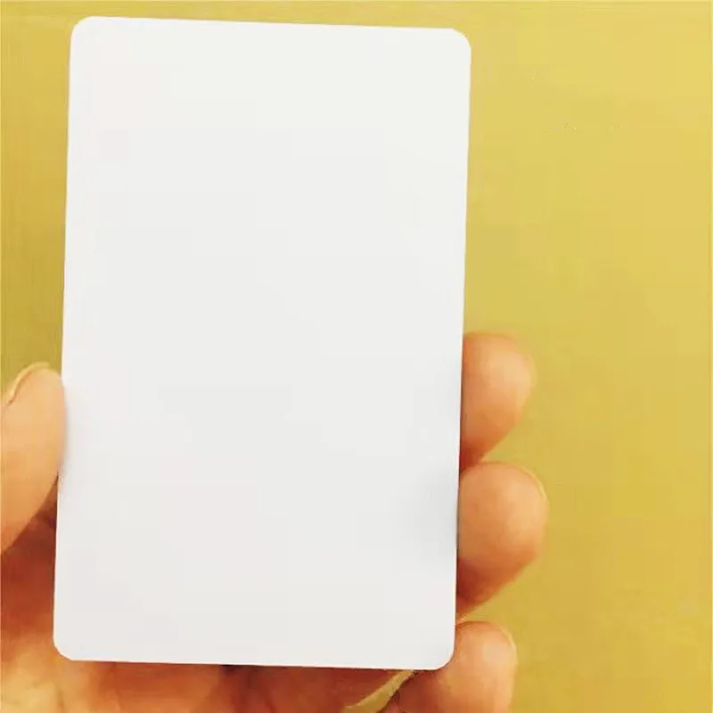 100 pcs/lot Pvc 0.76mm Thick White Blank Business Card Customized Printing Waterproof  handwriting Double sided Message postcard
