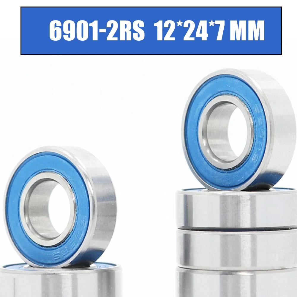 6901RS Bearing 10PCS 12x24x6 mm ABEC-3 Hobby Electric RC Car Truck 6901 RS 2RS Ball Bearings 6901-2RS Blue Sealed