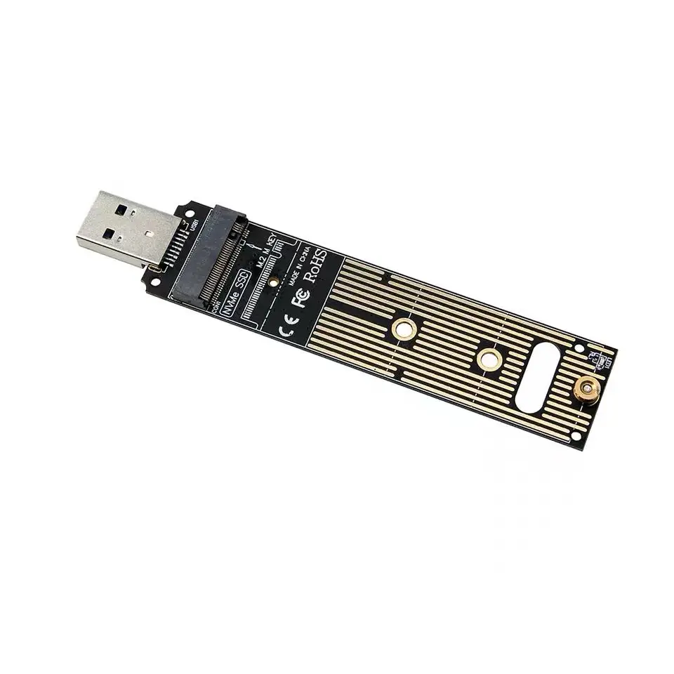 

M.2 NVME to USB3.0 Mobile Adapter Card M2 NGFF PCIE Interface SSD Solid State Conversion USB3.0