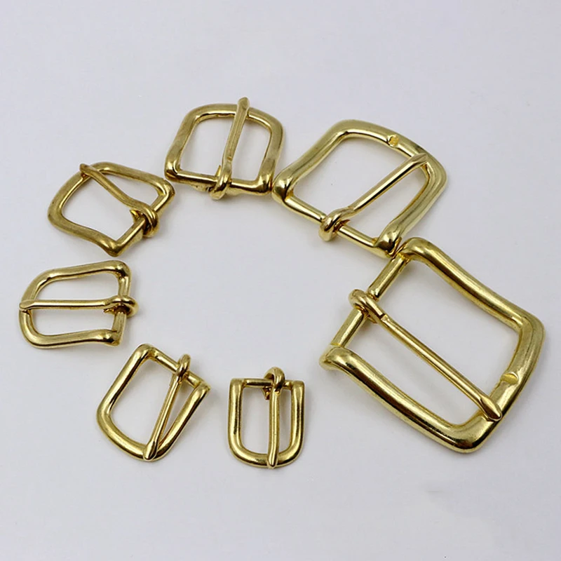 13-38mm Inner Width Solid Brass Pin Buckle Belt End Bar Heel For Bag Jeans Webbing Collar Strap Diy Leather Craft Accessories