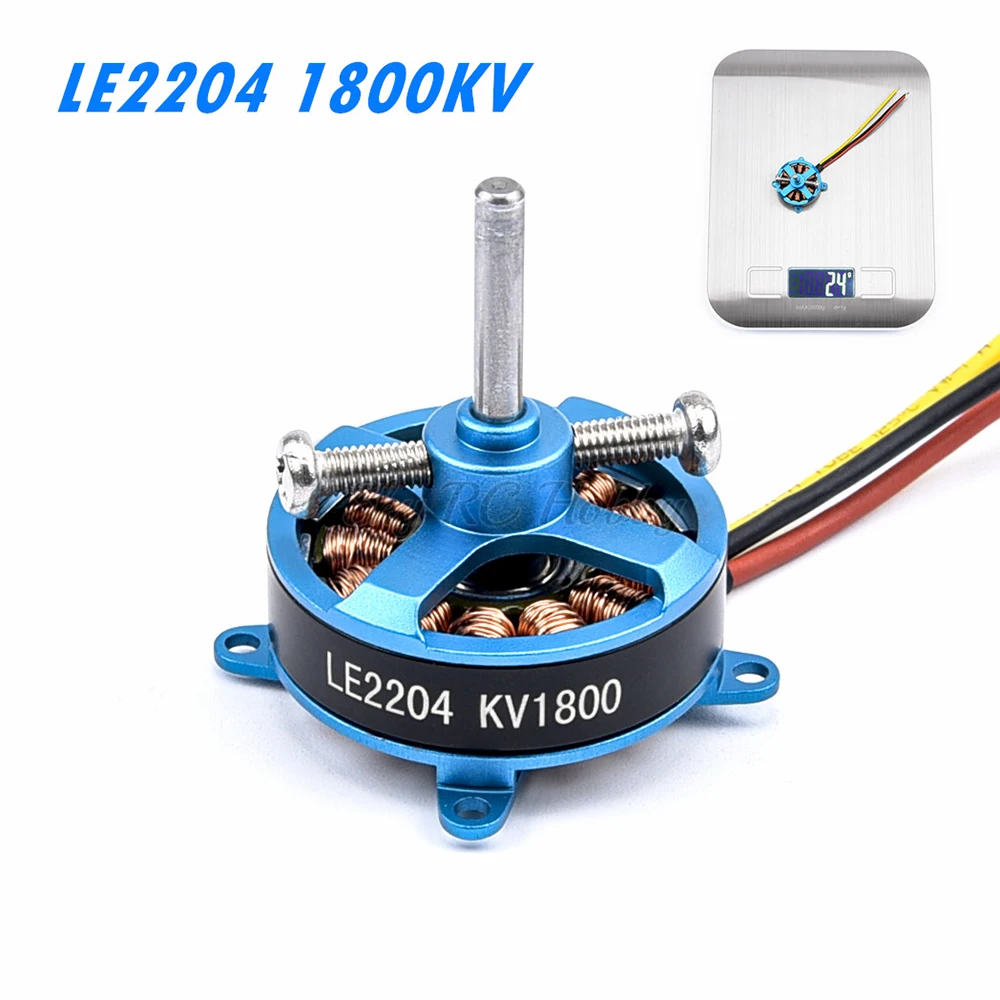 Hochwertiger L2204 2204 1800KV KV1800 Brushless-Motor, unterstützt 2-3s für KT F3P RC Flugzeuge mit festen Flügeln. – Detail 5