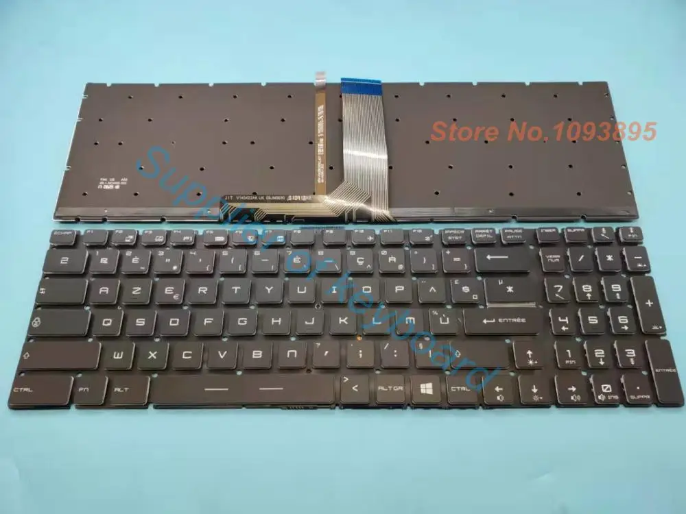 Imagem -01 - para Msi Gt73vr 6re 6rf Titangt72vr 6rd 6re Laptop Azerty Francês Teclado Cor Backlit Chave de Cristal Novo