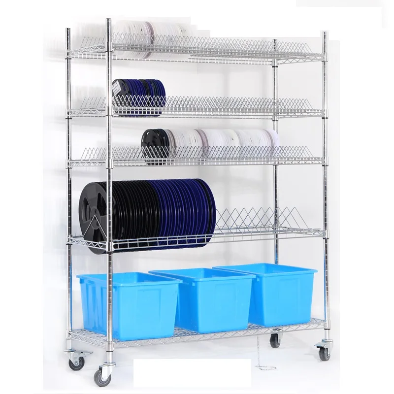 Smt Reel Rack Carbon stainless steel SMT ESD SMD PCB board Storage shelves trolley cart antistatic shelf DIY adjustbale