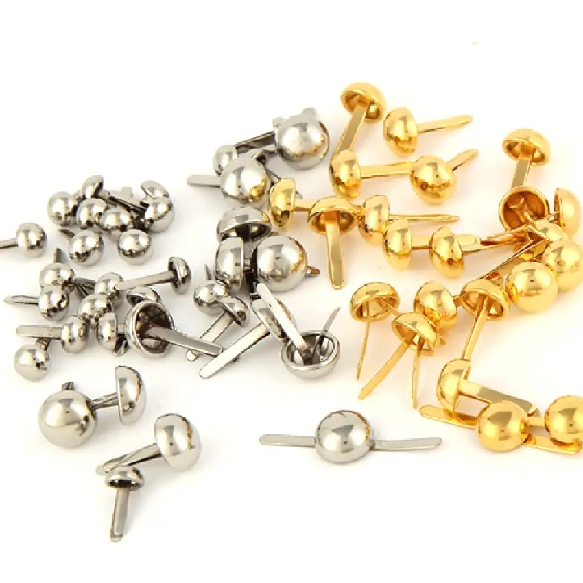 200PCs Rivets Spike Studs Spots Cone Silver Tone Round Scrapbooking Brads Punk Bag Clothes 8/10/12/15mm - Image 6