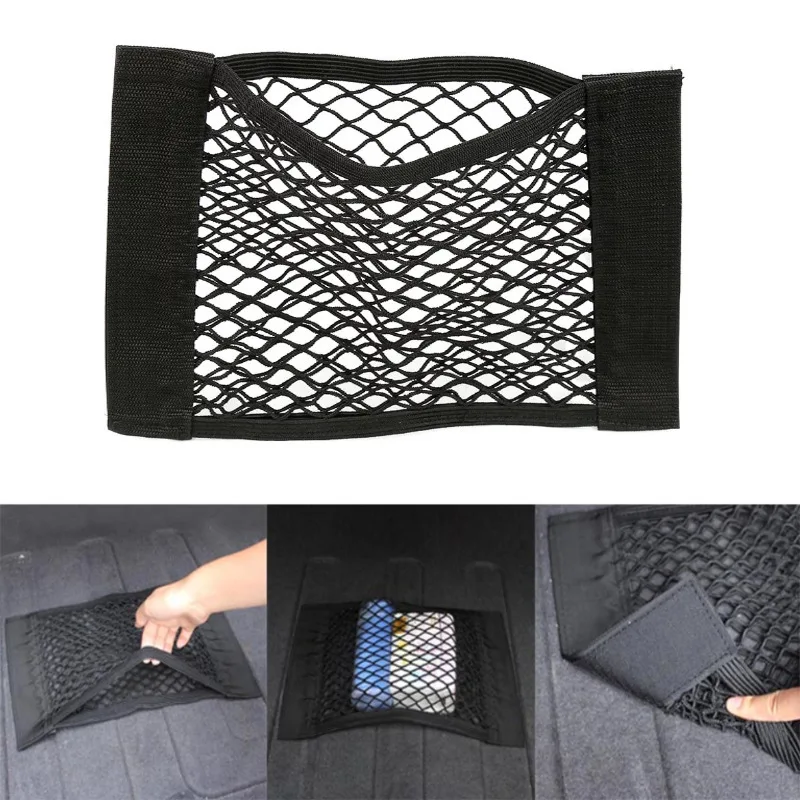 For Suzuki Grand Vitara SX4 Swift Car Trunk Seat Back Elastic Storage Net Cargo Organizer Bag Accessories