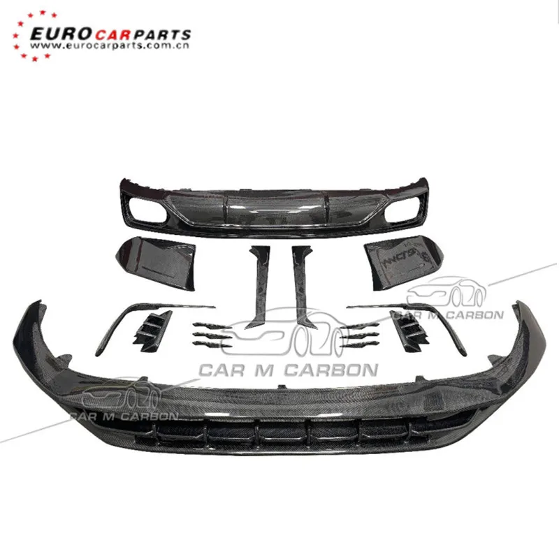 Q8 Abt carbon fiber material front lip rear diffuser for Q8 sport style car auto bumper