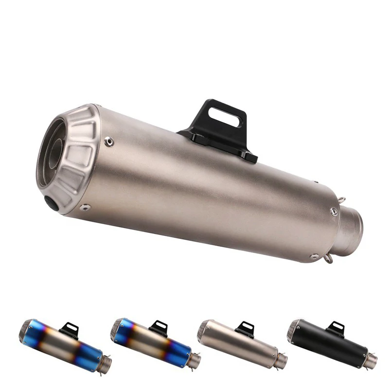 51mm Universal Motorcycle Exhaust Motorcycle ATV Frosting Stainless Steel Exhaust Pipe Muffler