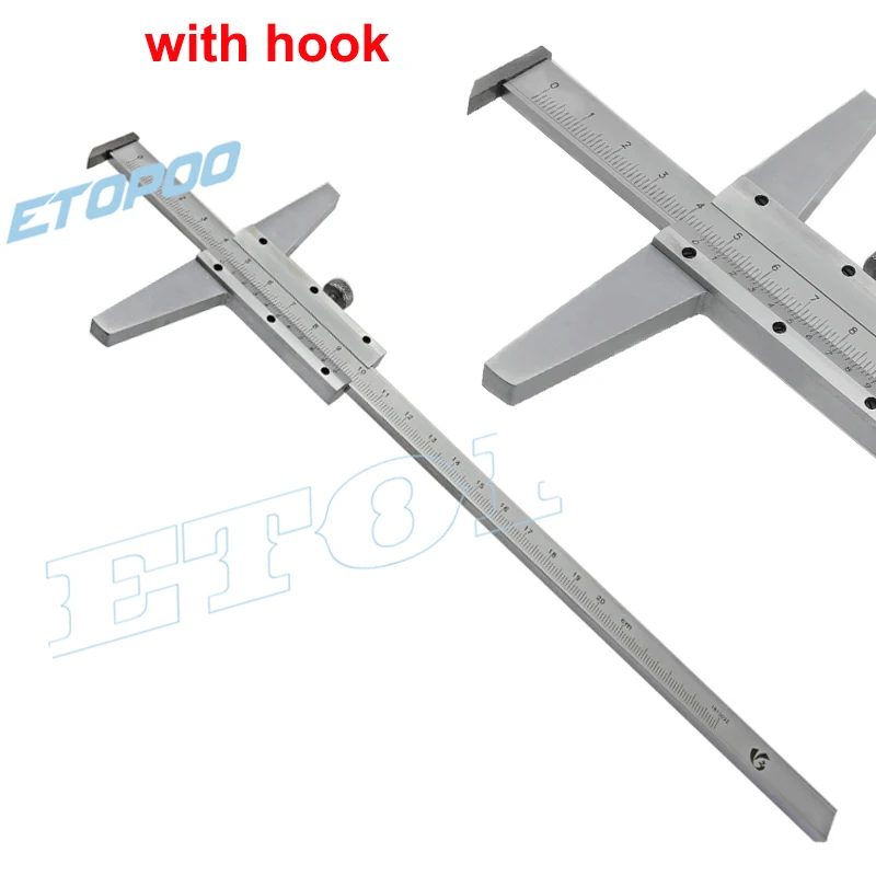 With hook Vernier Depth Gauge 200mm 8inch 0.02mm Depth Caliper Micrometer Measuring Tools Vernier Caliper depth measuring tool