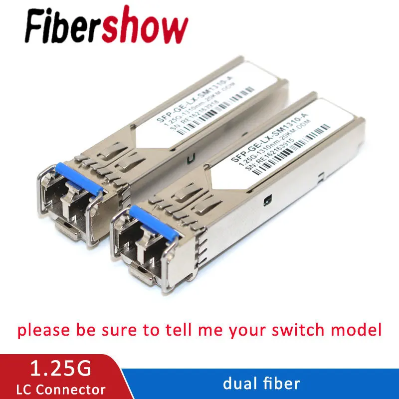 SFP Transceiver SFP Module 1.25G LC  1310nm/1310nm dual fiber switch Compatible  module with Switch and DDM Function