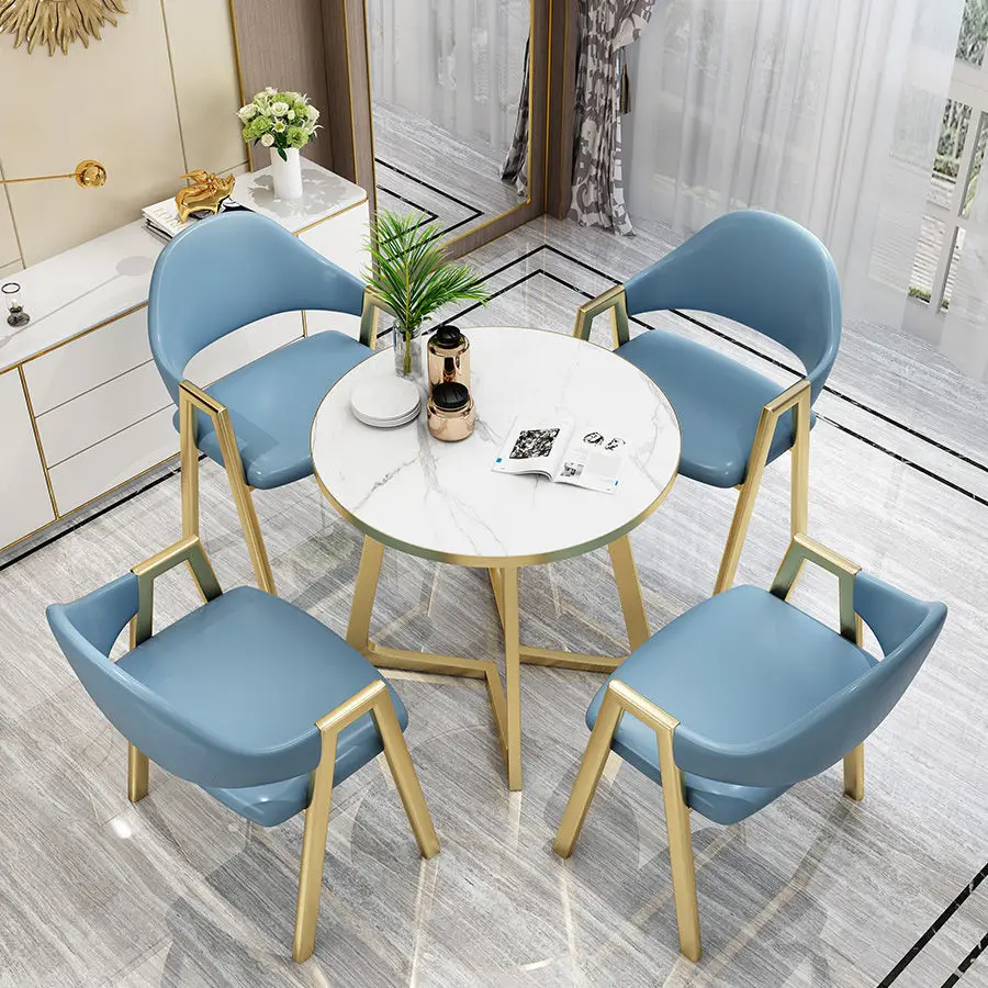 Nordic Coffe Tafel En Stoelen Set Voor Restaurant Kantoor Receptie Cafe Tafel Balkon Woonkamer Meubels Dinette Tafel Set