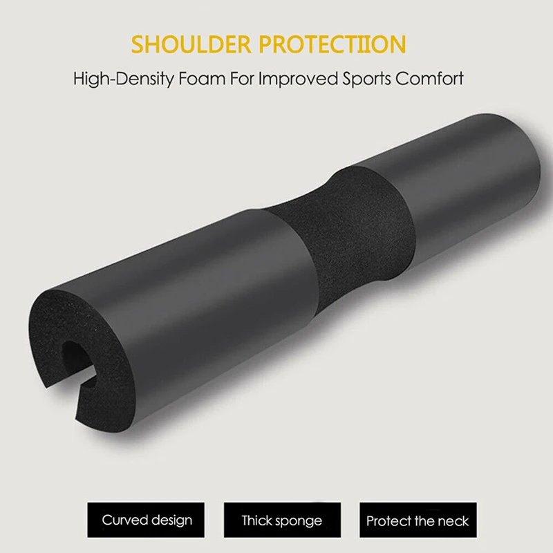 NEW Barbell Squat Pad Soft Foam Shoulder Protective Support Bar Sleeve for Standard Bars 2.7cm Hole Diameter 45*10cm