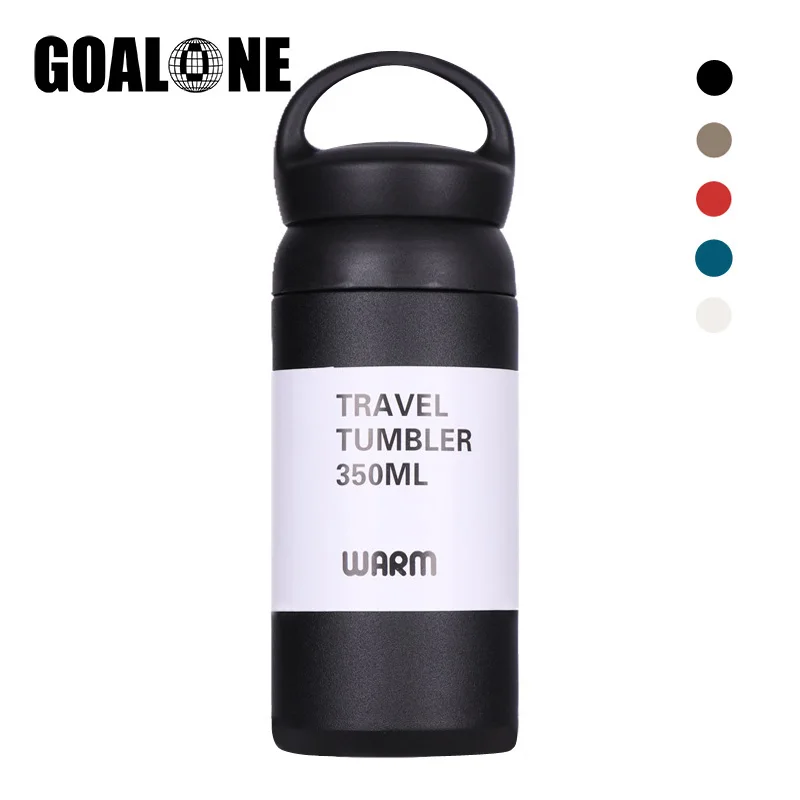 

GOALONE 350/500ml Stainless Steel Tumbler Portable Travel Coffee Tumbler Vacuum Flask with Silicone Sealing Ring Thermos Bottle