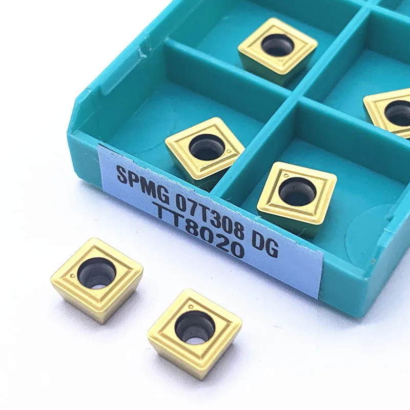10PCS SPMG07T308-DG TT9030/TT8020 CNC Blade Carbide Insert Lathe Tool Taegutec Cutting Insert SPMG07T308