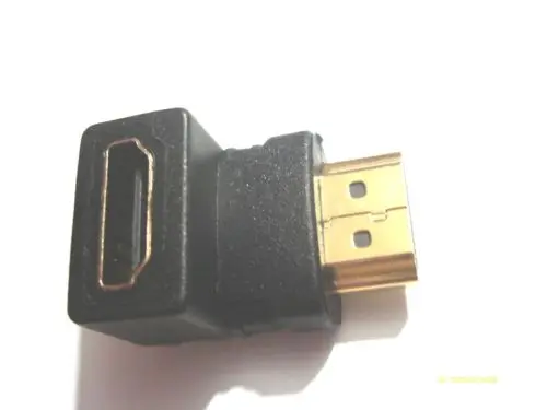 100PCS Gold plated HDMI-compatible Female to Male Right Angle Connector Adapter New