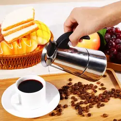Stainless Steel Coffee Pot, Mocha, Espresso, Latte Percolator, Stove, Coffee Maker, Drink Tool, Cafetiere, Latte Stovetop