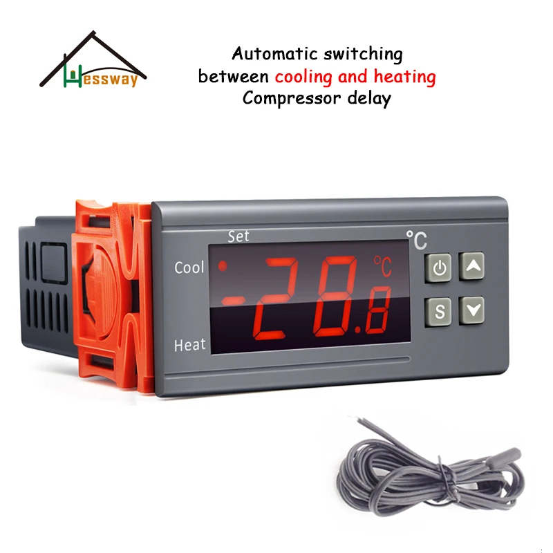 Optional 10A,16A Auto swith between cool and heat Control temperature for delay protection