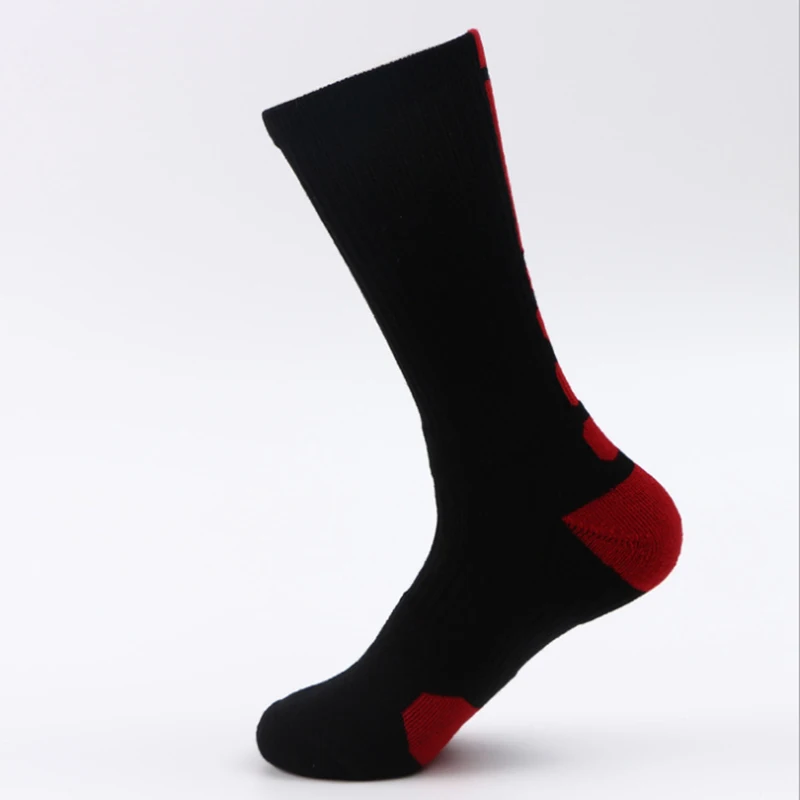 Classic High-Top Towel Sports Socks Terry Thick Non-Slip Elite Basketball Socks Men\'s High-Top Socks