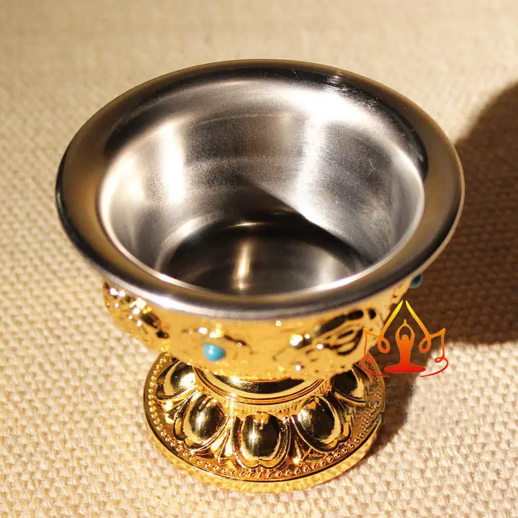 Tibet Tibetan Buddhist Mikky Offering Water Bowl Divine Focus Ritual Vessel