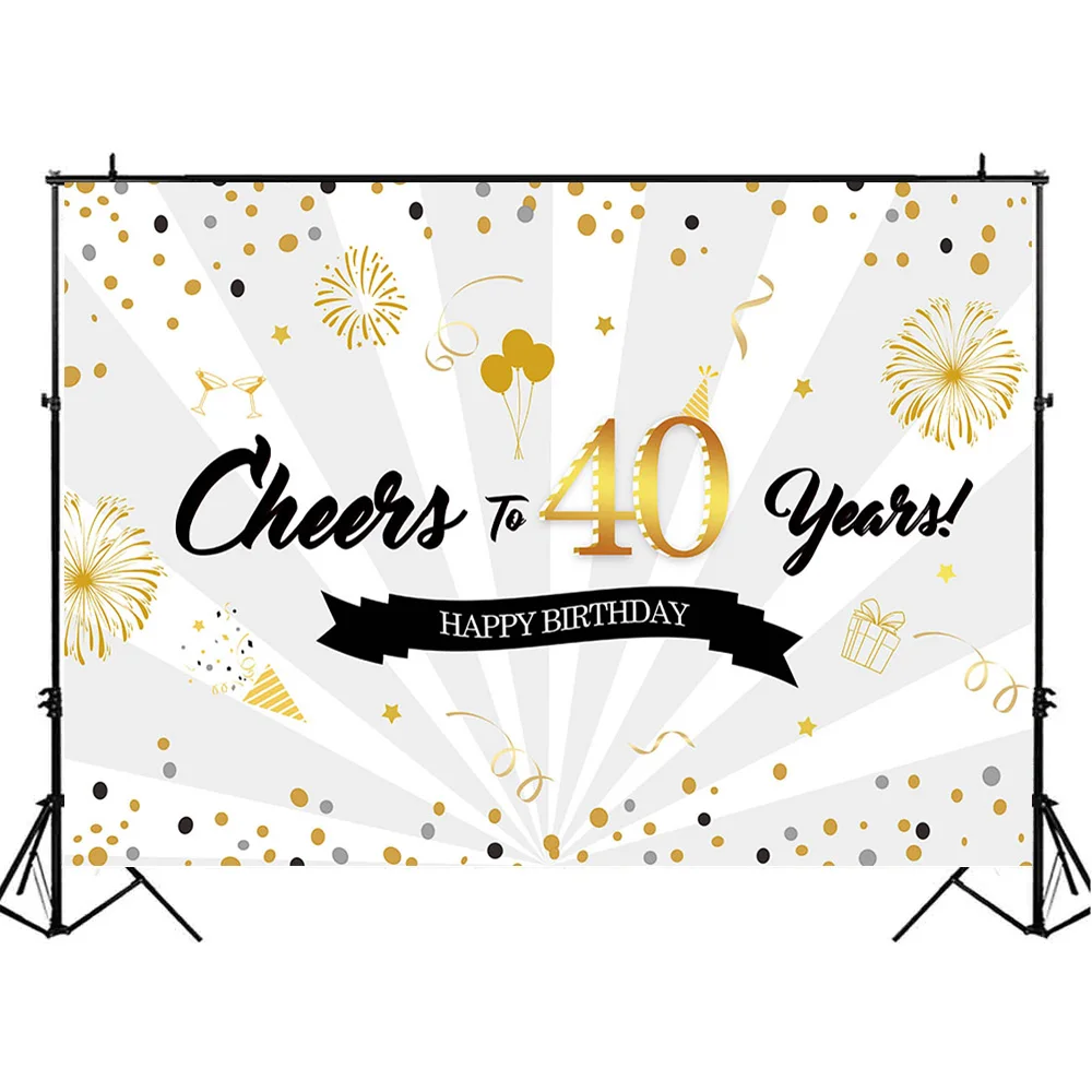 MOCSICKA acclama a 40 anni sfondo di buon compleanno per fotografia festa di compleanno foto sfondo Decor Banner Studio fotografico