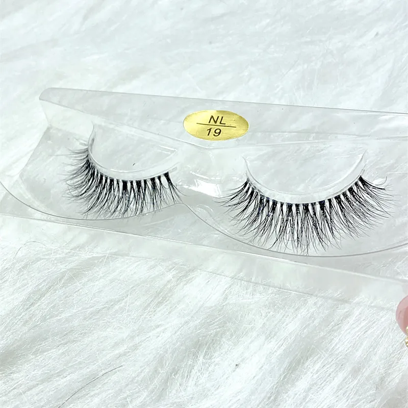 NEW short Mink Lashes 3D Mink Eyelashes Invisible Band Natural Black Mink False Eyelash Full Strip cilios posticos Reusable