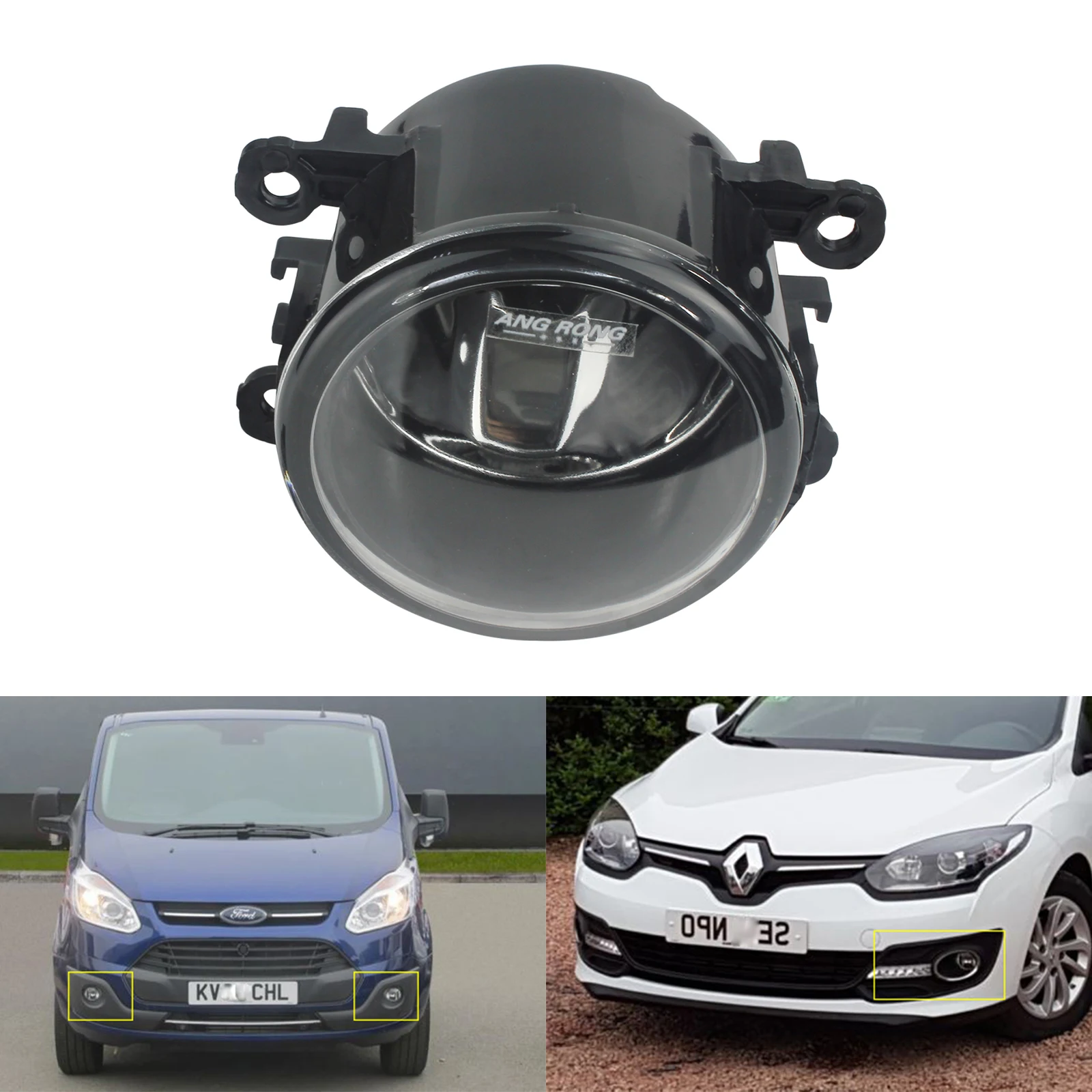 ANGRONG 1x Front Fog Light Lamp Left NS or Right OS No Bulb For Ford Opel Vauxhall Renault