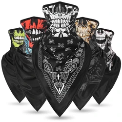 2024 Winter Triangle Scarf Balaclava Motorcycle Face Shield Breathable Face Mask Motorcycle Windproof Bandana Scarf Snowboard