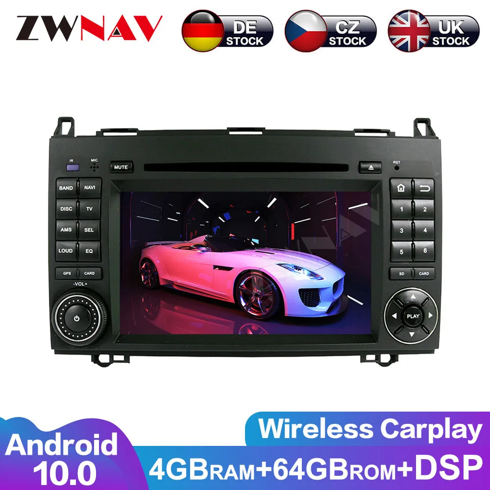 Carplay Android 10 Screen Car Multimedia DVD Player For BENZ B200 GPS Navigation BT WiFi Auto Radio Audio Music Stereo Head Unit