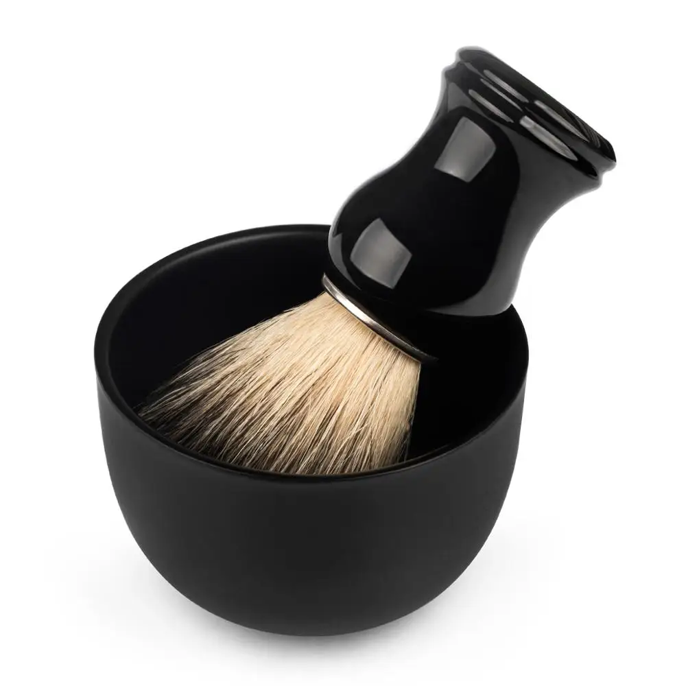 QSHAVE-saboneteira de barbear em aço inoxidável, navalha de segurança, escova clássica, suporte para creme de barbear, não incluindo 8,2x6x4,2 cm