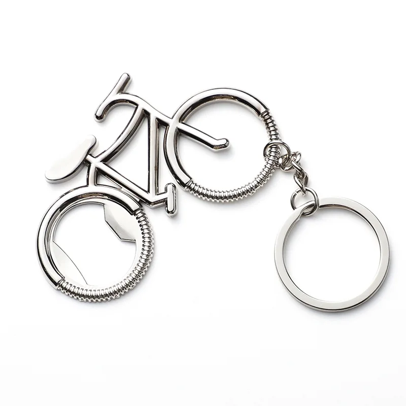 100Pcs Metal Beer Bottle Opener Cute Bike Bicycle Keychain Key Rings for Lover Biker Bottle Openers Creative Gift for Cycling