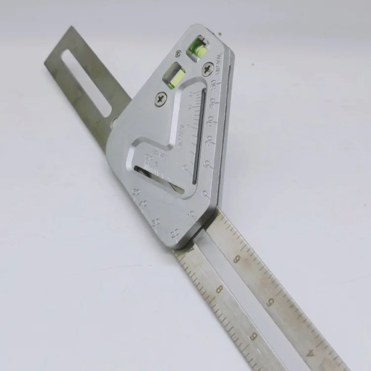 Revolutionary Carpentry Ruler Multi-Angle Woodworking Multi-Function Measuring Tool Triangle Ruler With Horizontal Liquid Bubble