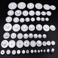 58Pcs/Set Hot Sale Reduction Gear Bag Toothed Wheels WSFS Gears Plastic All Module 0.5 Robot Parts DIY Motor Gear Accessories