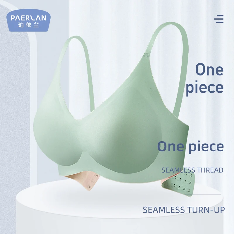 PAERLAN Bra Seamless Underwear New Comfortable Breathable Soft Beautiful Back One Piece Thin Cup Bra Woman