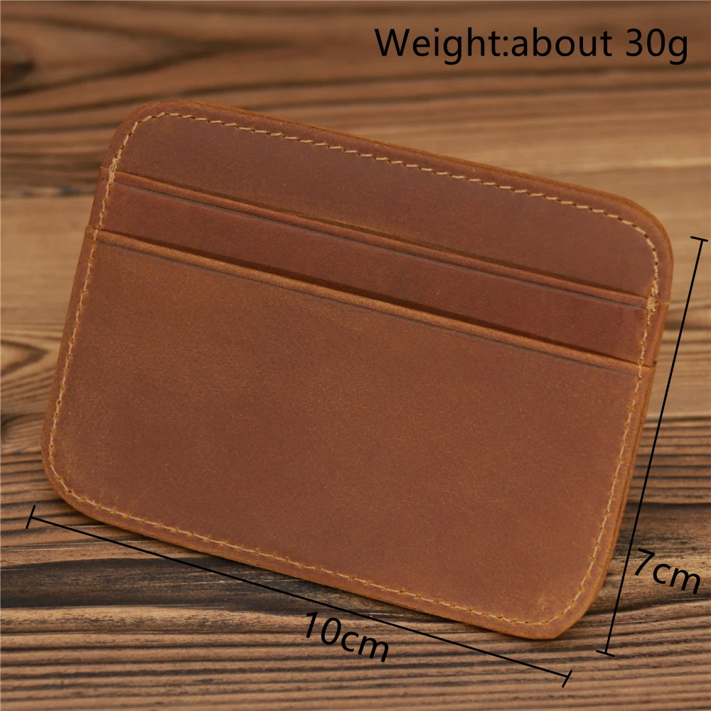 Engraving 100% Genuine Leather Card Holder Super Slim Soft Engravig Wallet Mini Credit Card Wallet Purse Card Holders