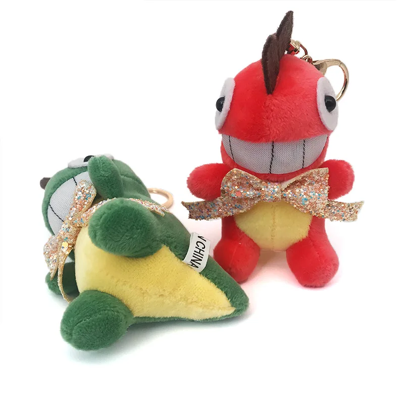 لطيف الكرتون لينة الحيوان أفخم المفاتيح لعبة البلدغ النمر الدب الفيل ديناصور الغزلان أرنب الراكون مشعر القرش لطيف أفخم هدية #5