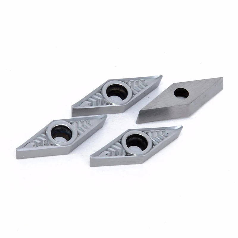 10 PCS VCGT110302 AK H01 เครื่องกลึงใส่อลูมิเนียมแทรก VCGT110304 เปลี่ยนแทรกสำหรับภายใน CNC toolholder มีดใบมีด