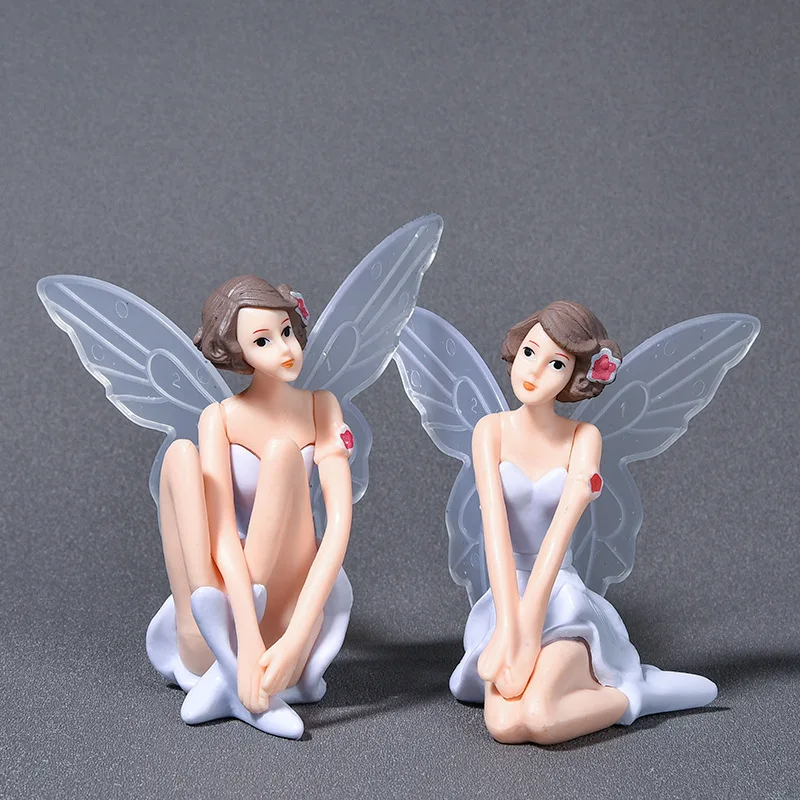 Cake Decoration Figure Toys Princess Tinker Bells PVC Doll Tinkerbell Princess Mini Fairy Figure Toys Children Animation Toys