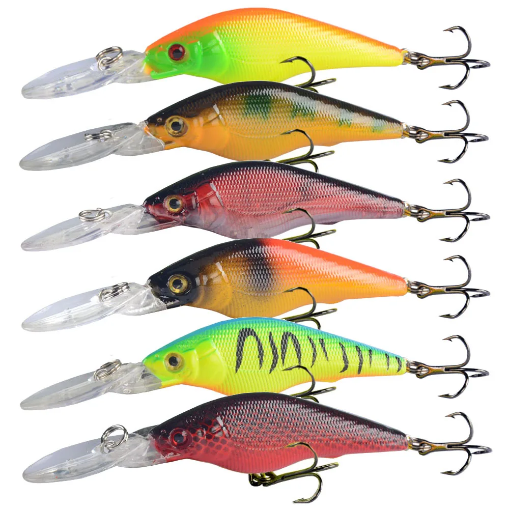 1 PCS 9cm 6.6g Minnow Fishing Lures Wobbler Hard Baits Crankbaits ABS Artificial Lure for Bass Pike Fishing Tackle