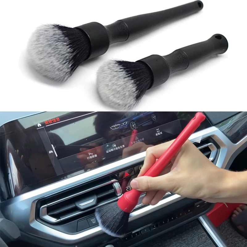 2PCS Car Detailing Brush Auto Wash Accessories Car Cleaning Tools Car Detailing Kit Vehicle Interior Air Conditioner Supplies