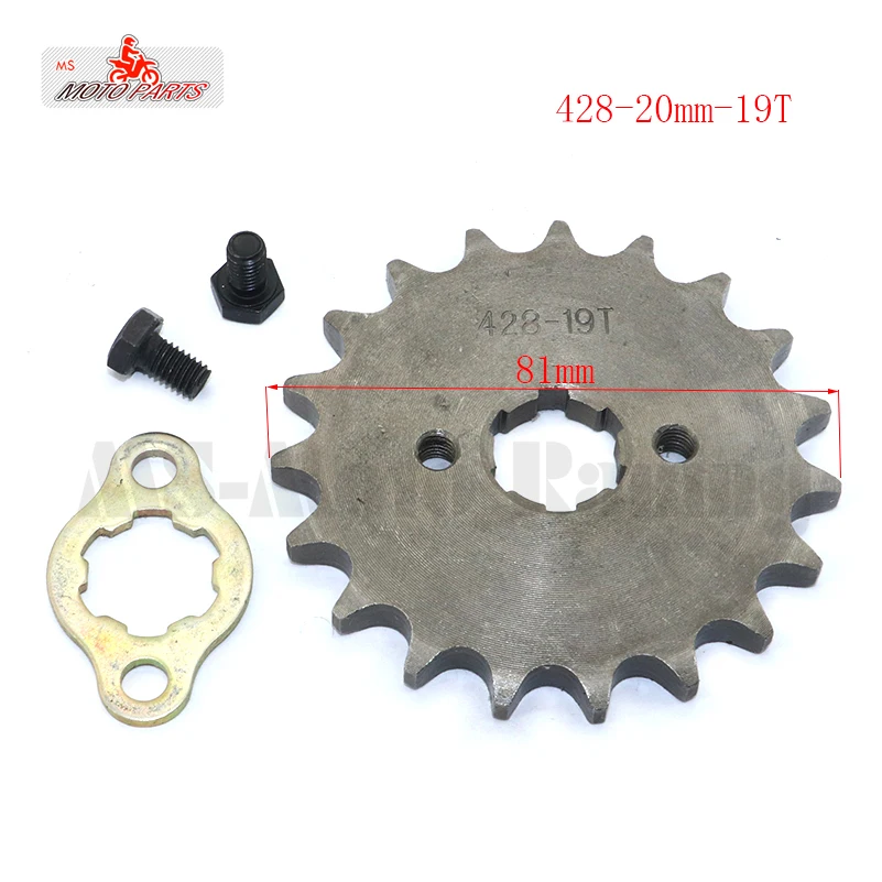 428#10-19 Tooth 20mm ID Front Engine Sprocket for Stomp YCF Upower Dirt Pit Bike ATV Quad Go Kart Moped Buggy Scooter Motorcycle