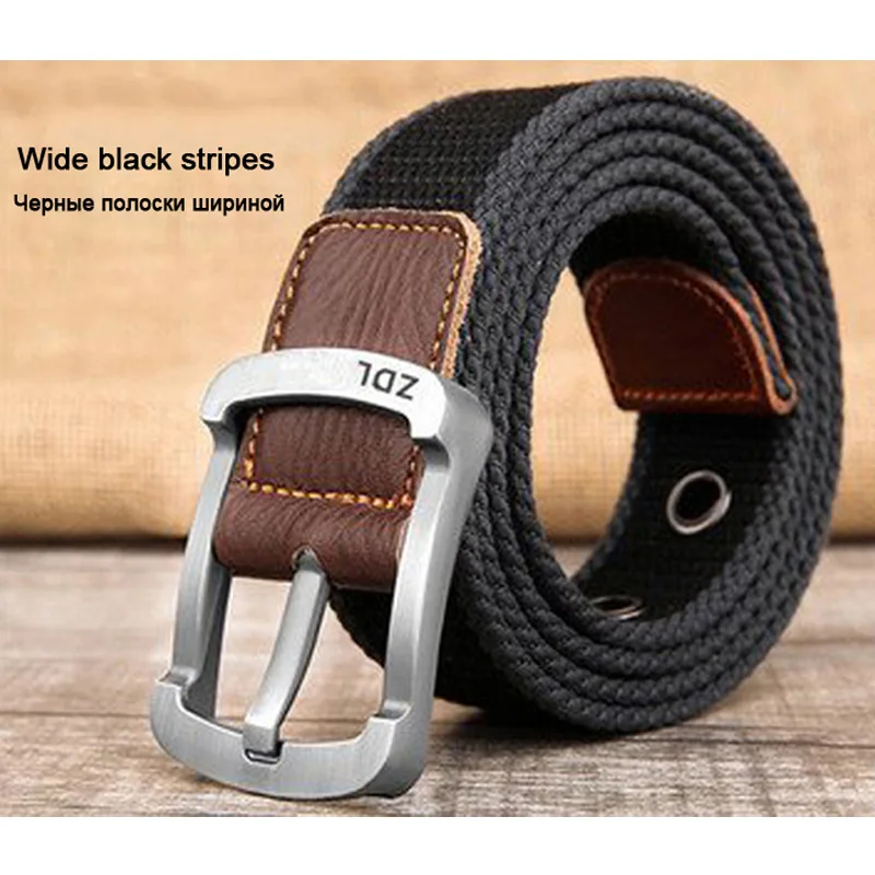 Military Tactical Belt Men Canvas Belts for Jeans Male Casual Metal Pin High quality perforated canvas belts are available