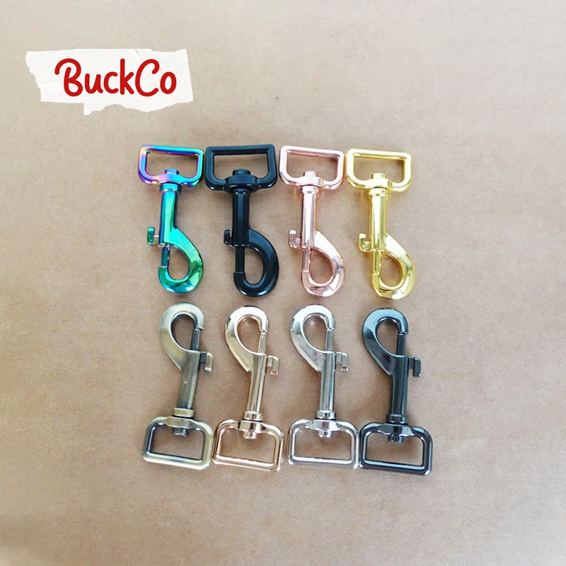 25mm 8 kinds of color options electroplating hook buckle for key chain dog collar handbag accessories durable hardware