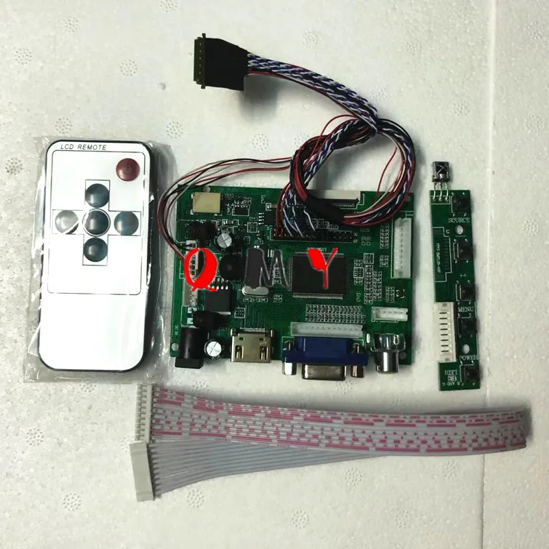 HDMI+VGA 2AV Control Board Kit for M140NWR2 R2 B140XTN02.5 HW0A HSD140PHW3-A00 1366X768 LCD LED screen Driver Board