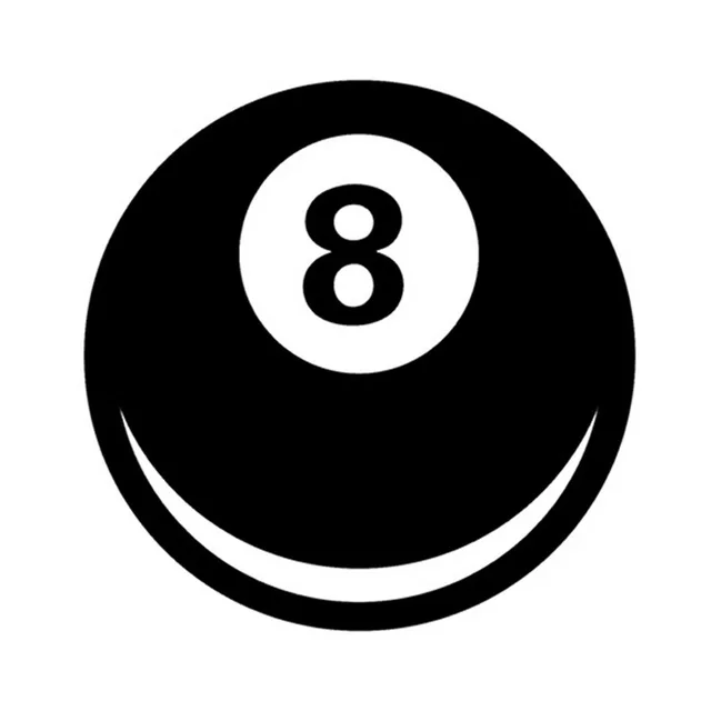 

10*10CM Magic Eight Ball Vinyl Sticker Decal Car Window Glass Bumper Personality Decorative Stickers