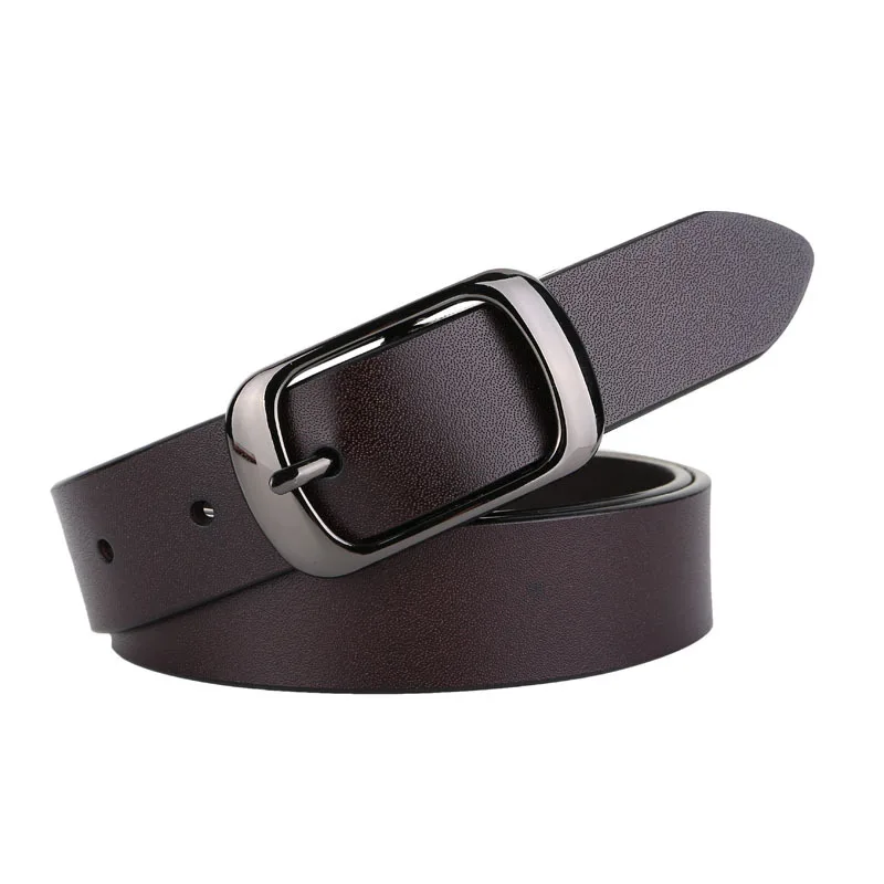 Vintage Decorative Casual Soft Leather Belt Women Black Brown Silver Buckle Female Hight Waist Belts For Ladies Jeans Dresses