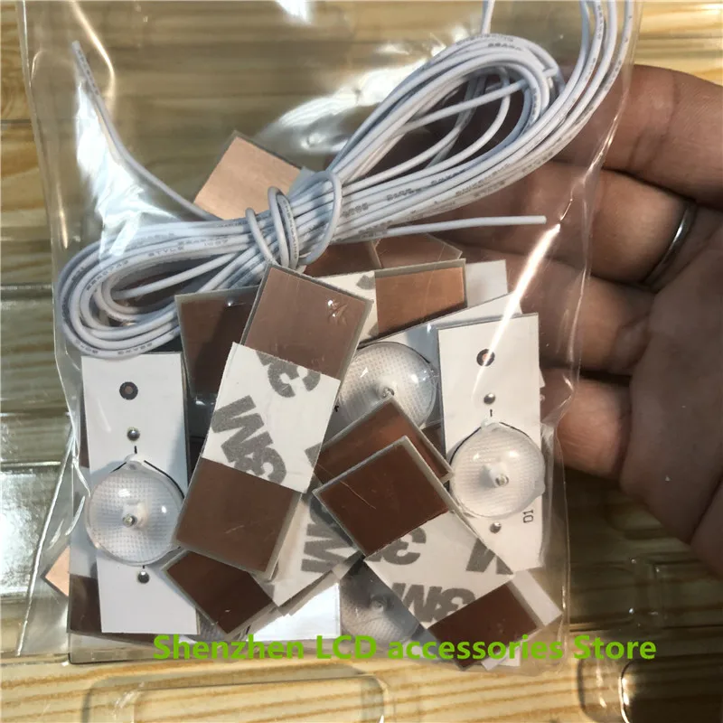 Lens lamp bead single 3V maintenance common LCD TV LED backlight lamp bead with plate and lamp  100%NEW