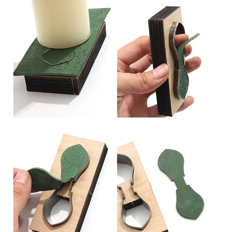 Leather Craft Zipper Puller Cutter Japan Steel Blade Zip Pull Template Cutting Mould Handmade Punching Tools 8pcs/set