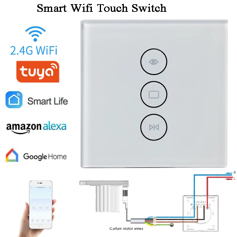 Wifi Tuya Akıllı Pencere açıcı Anahtarı AC Motor Anahtarı Doğrusal Aktüatör Kontrol Cihazı Alexa Google IFTTT Akıllı Yaşam Ev Otomasyonu