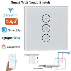 Wifi Tuya interruptor de apertura de ventana inteligente interruptor de Motor de CA controlador de acutator lineal Alexa Google IFTTT automatización del hogar de vida inteligente