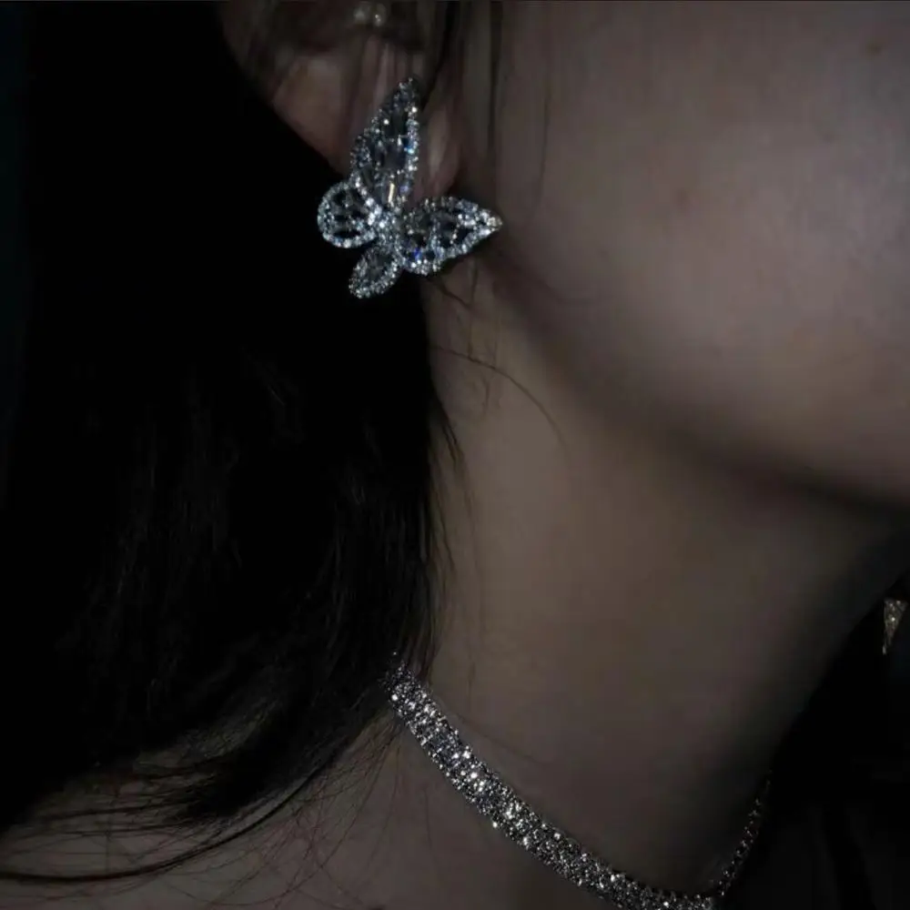 

Classic Bohemian fashion exquisite butterfly Rhinestone Earrings water drop earrings wedding party for her special gift