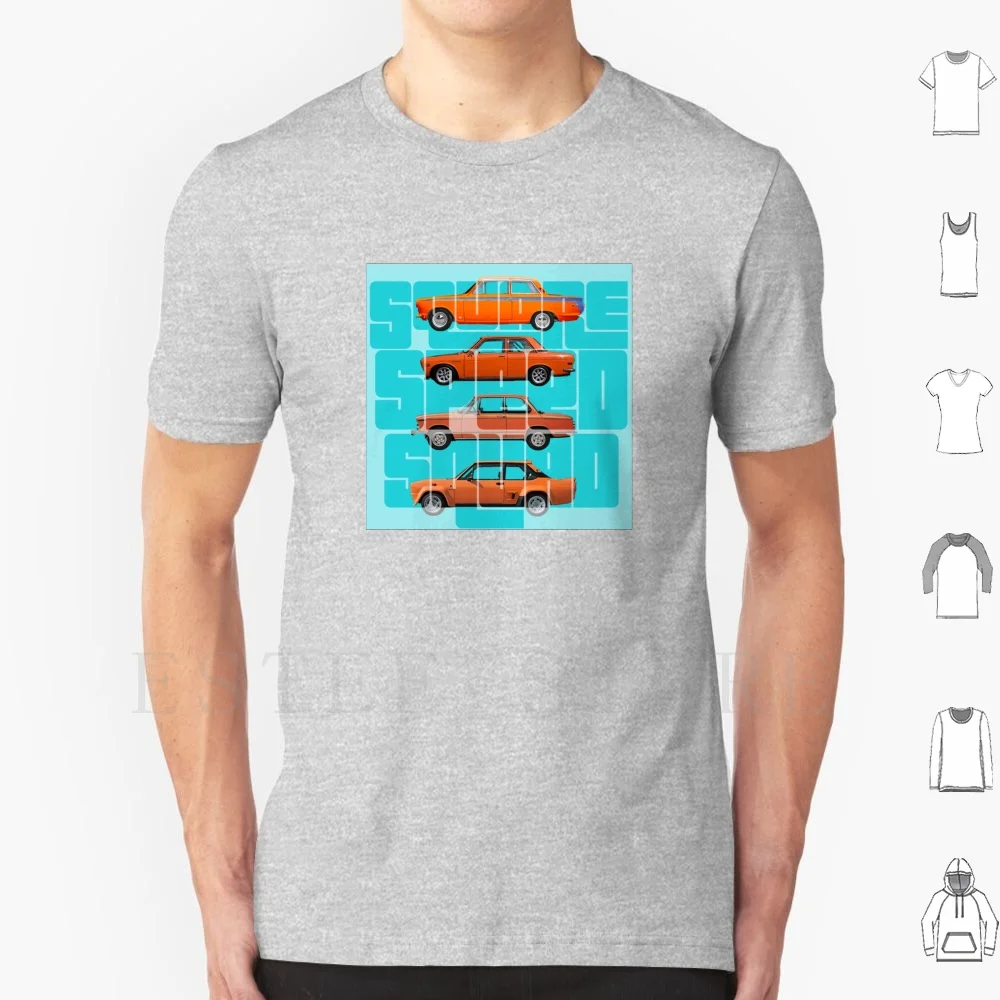 Camiseta cuadrada Speed Squad de algodón para hombre DIY estampado Datsun Datsun 510 131 Abarth Abarth Lotus Cortina